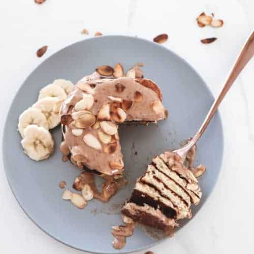 Salted Caramel & Almond Pancakes