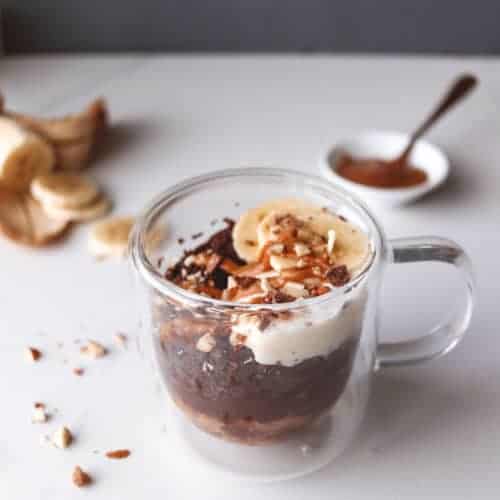 Banana & Peanut Butter Mug Brownie