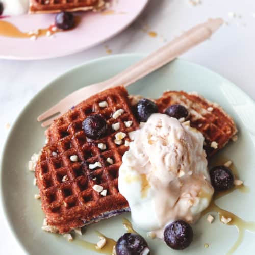 Blueberry & Almond Waffles