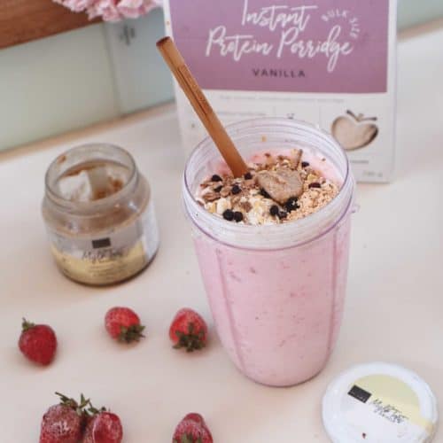 Vanilla & Strawberry Protein Milkshake