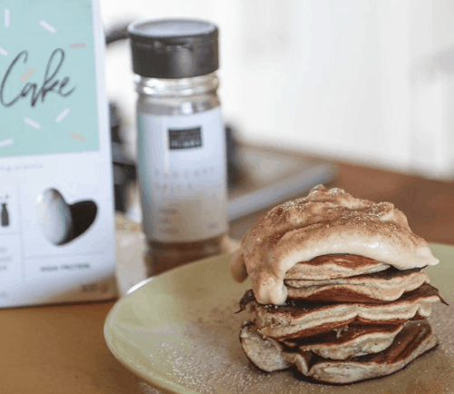 Peanut Butter Birthday Cake Pancakes