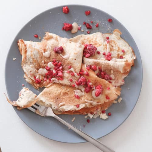 Cranberry Birthday Cake Crepes