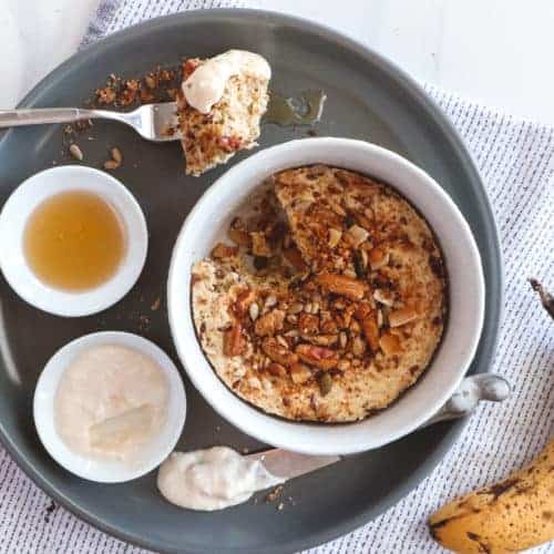 Nutty Banana Bread Baked Porridge