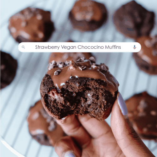 Strawberry Vegan Chococino Muffins